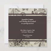  Antiek sparen de Datum Floral Douane Save The Date (Achterkant)