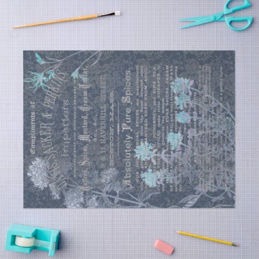 Antiek specerijen en ephemera-debetpapier tissuepapier (Craft)