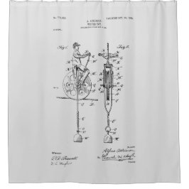 Antiek Speelgoed 1904 Patenttekening Douchegordijn
