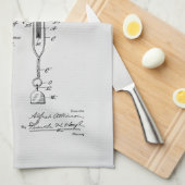 Antiek Speelgoed 1904 Patenttekening Theedoek (Quarter Fold)