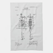 Antiek Speelgoed 1904 Patenttekening Theedoek (Verticaal)