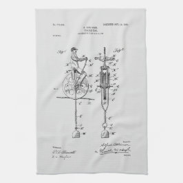 Antiek Speelgoed 1904 Patenttekening Theedoek
