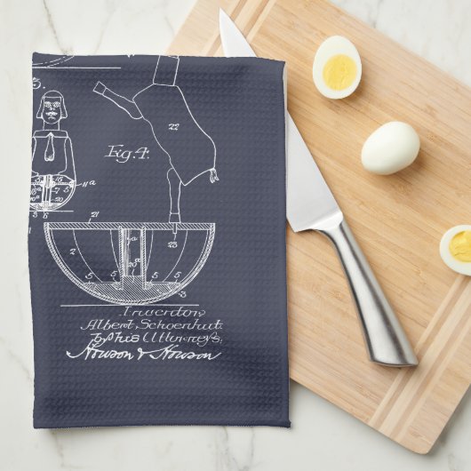 Antiek Speelgoed 1908 Roly Poly Patenttekening Theedoek (Quarter Fold)