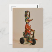 Antiek Speelgoed Duck op Bike Briefkaart (Voorkant / Achterkant)