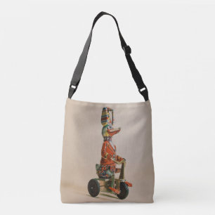Antiek Speelgoed Duck op Bike Crossbody Tas