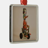  Antiek Speelgoed Duck op Bike Metalen Ornament (Rechts)