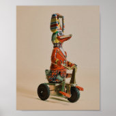 Antiek Speelgoed Duck op Bike Poster (Voorkant)