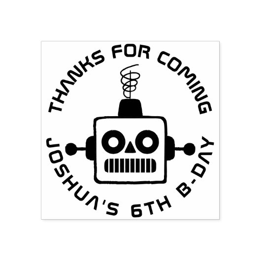 Antiek Speelgoed Robot Dank u Rubberstempel (Afrduk)