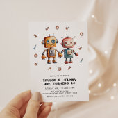 Antiek Speelgoed Robot Kinderen Verjaardag Kaart