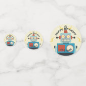 Antiek Speelgoed Robot Verjaardag Confetti (Voorkanten)