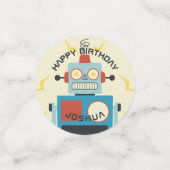 Antiek Speelgoed Robot Verjaardag Confetti (Kleine voorkant)