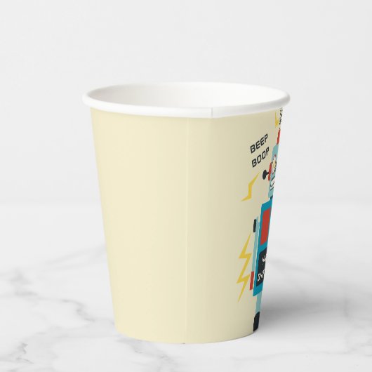 Antiek Speelgoed Robot Verjaardag Papieren Bekers (Rechts)