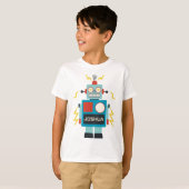 Antiek Speelgoed Robot Verjaardag T-shirt (Voorkant volledig)