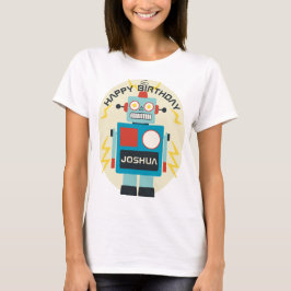 Antiek Speelgoed Robot Verjaardag T-shirt