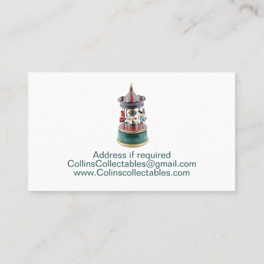 Antiek  Speelgoed Visitekaartje (Achterkant)