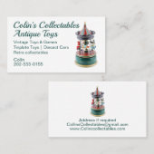 Antiek  Speelgoed Visitekaartje (Voorkant / Achterkant)