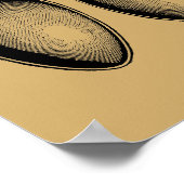 Antiek spoon Silverware-illustraties Poster (Hoek)