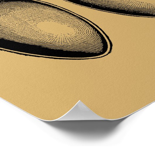 Antiek spoon Silverware-illustraties Poster (Hoek)