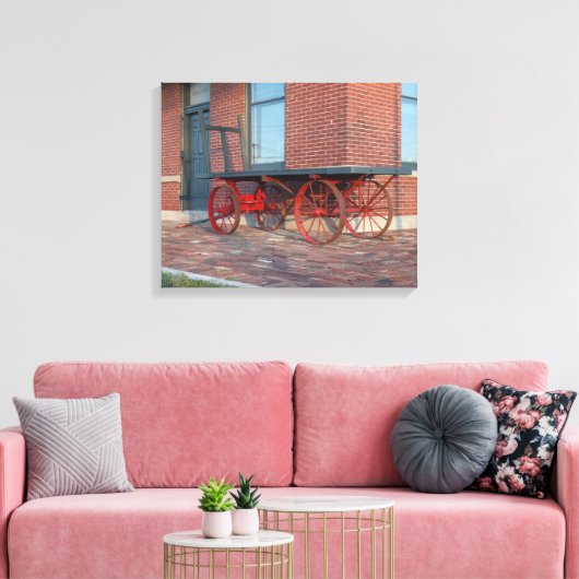 Antiek spoorweg canvas afdruk (Insitu (Woonkamer))