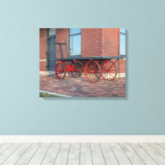 Antiek spoorweg canvas afdruk (Insitu (Houten vloer))