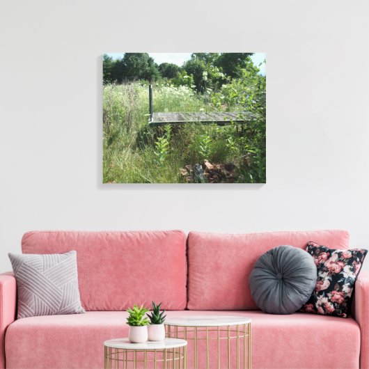 Antiek spoorweg canvas afdruk (Insitu (Woonkamer))