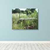 Antiek spoorweg canvas afdruk (Insitu (Houten vloer))