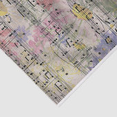 Antiek Spring Floral Muzieknoten Decoupage Tissuepapier (Detail)