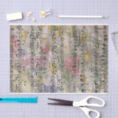 Antiek Spring Floral Muzieknoten Decoupage Tissuepapier (Craft)