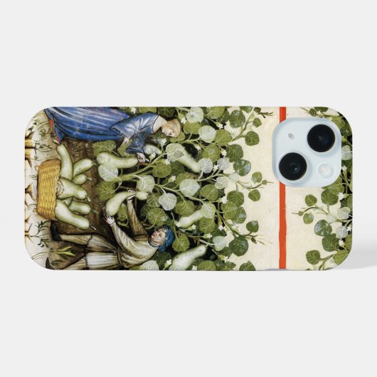 ANTIEK SQUASH HARVEST Squashes middeleeuwse kunst iPhone 15 Case (Achterkant horizontaal)