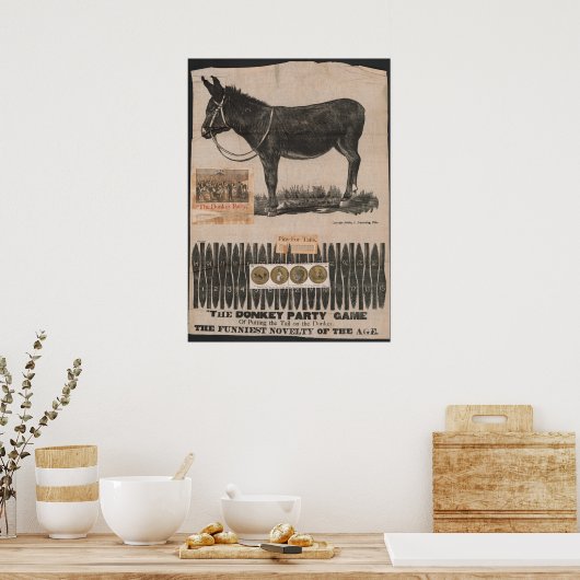 Antiek staart op de ezel poster (Keuken)