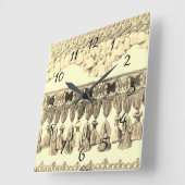 Antiek stammenpatroon van tassel en kant vierkante klok (Hoek)