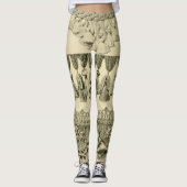Antiek stampatroon van tassel en kant leggings (Voorkant)