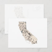 Antiek Statusgrafiek Californische  Afbeelding Briefkaart (Voorkant / Achterkant)