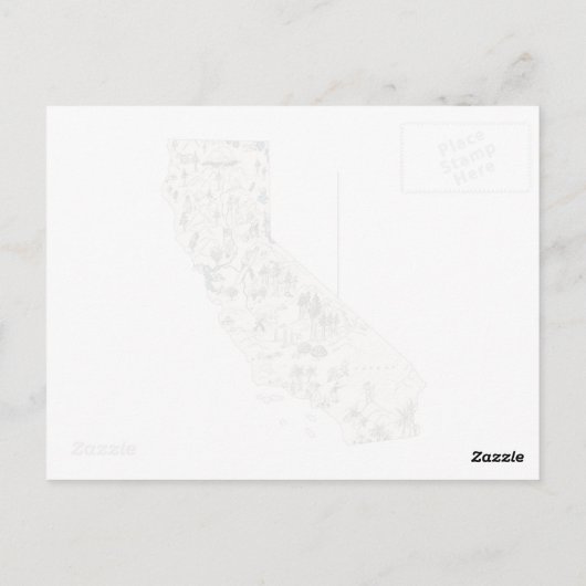 Antiek Statusgrafiek Californische  Afbeelding Briefkaart (Achterkant)