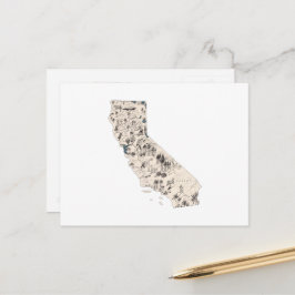 Antiek Statusgrafiek Californische Afbeelding Briefkaart