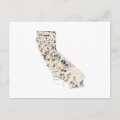Antiek Statusgrafiek Californische  Afbeelding Briefkaart (Voorkant)