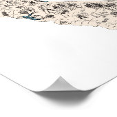 Antiek Statusgrafiek Californische  Afbeelding Poster (Hoek)