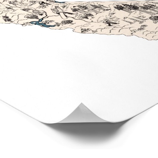 Antiek Statusgrafiek Californische Afbeelding Poster (Hoek)