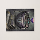 Antiek Steampunk Cauldron op Stack of Spell Books Legpuzzel (Horizontaal)