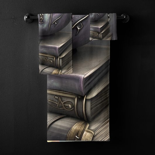 Antiek steampunk ketel | Stapel Spellbooks Bad Handdoek