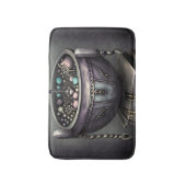 Antiek steampunk ketel | Stapel Spellbooks Badmat (Voorkant Verticaal)