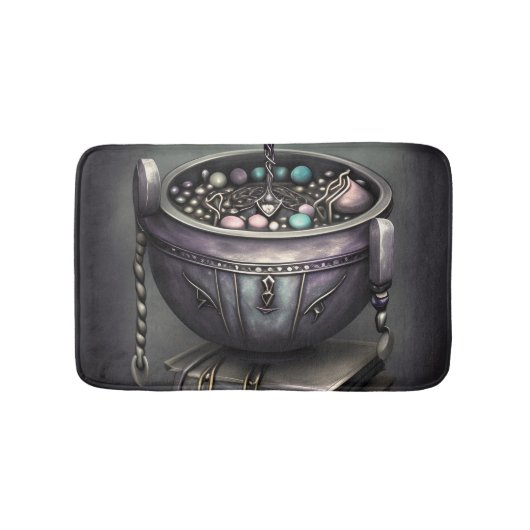 Antiek steampunk ketel | Stapel Spellbooks Badmat (Voorkant)
