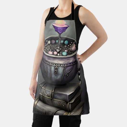 Antiek steampunk ketel | Stapel Spellbooks Schort (Insitu)