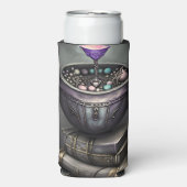 Antiek steampunk ketel | Stapel Spellbooks Seltzer Blikjeskoeler (Seltzer Voorkant)