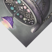 Antiek steampunk ketel | Stapel Spellbooks Tissuepapier (Detail)