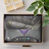 Antiek steampunk ketel | Stapel Spellbooks Tissuepapier (Geschenk)