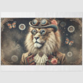 Antiek Steampunk Lion Decoupage Tissuepapier (Voorkant)