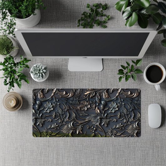  Antiek Steampunk Metal Look Print Desk Mat