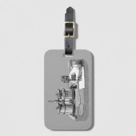 Antiek Steampunk Schrijver Edison Bagagelabel