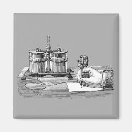 Antiek Steampunk Schrijver Edison Magneet